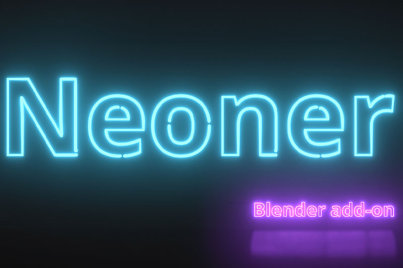 Blender插件-曲线生成霓虹灯光效果 Neoner v1.1.3