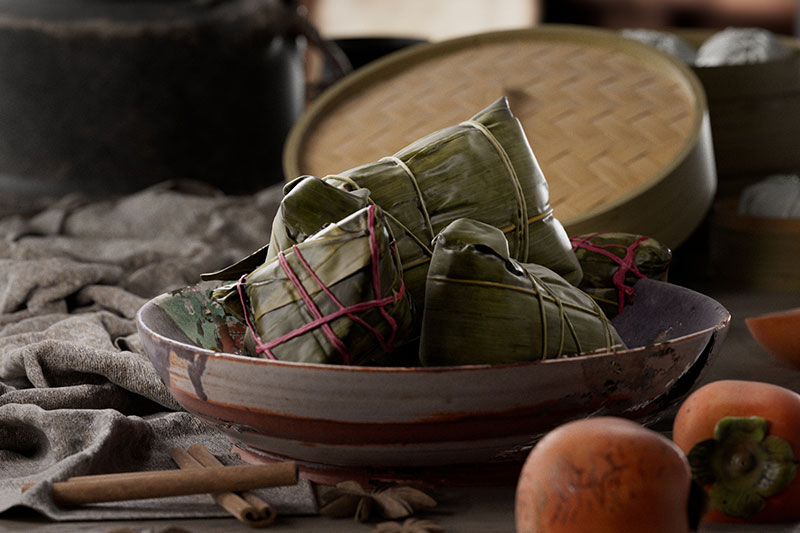 C4D工程-粽子场景渲染工程粽子模型C4D模型