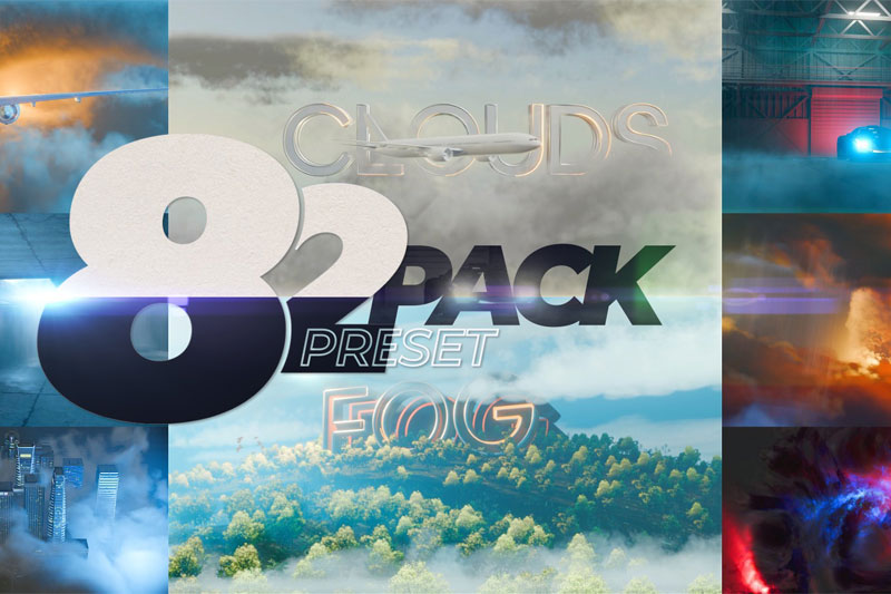 Blender插件-中文汉化快速创建各种云雾效果工具 Quick Clouds & Fog v3.0.0