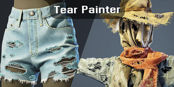 Blender插件-中文汉化布料撕裂效果生成器 Tear Painter v1.0.0