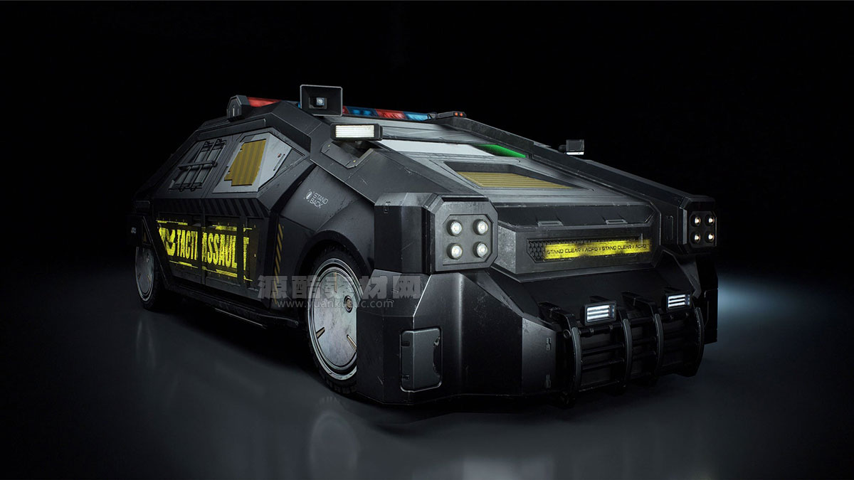 赛博朋克科幻摩托车汽车模型3D模型 KitBash3D Cyberpunk Vehicles