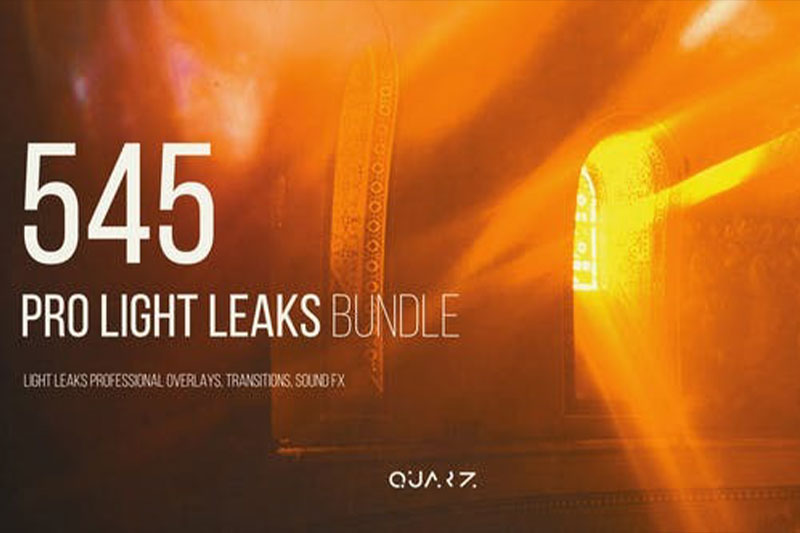 视频素材-545组镜头漏光炫光动画叠加视频转场素材+音效素材 Pro Light Leaks Bundle