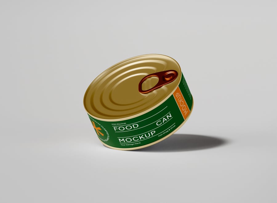 食品罐样机素材 (PSD) food-can-mockup