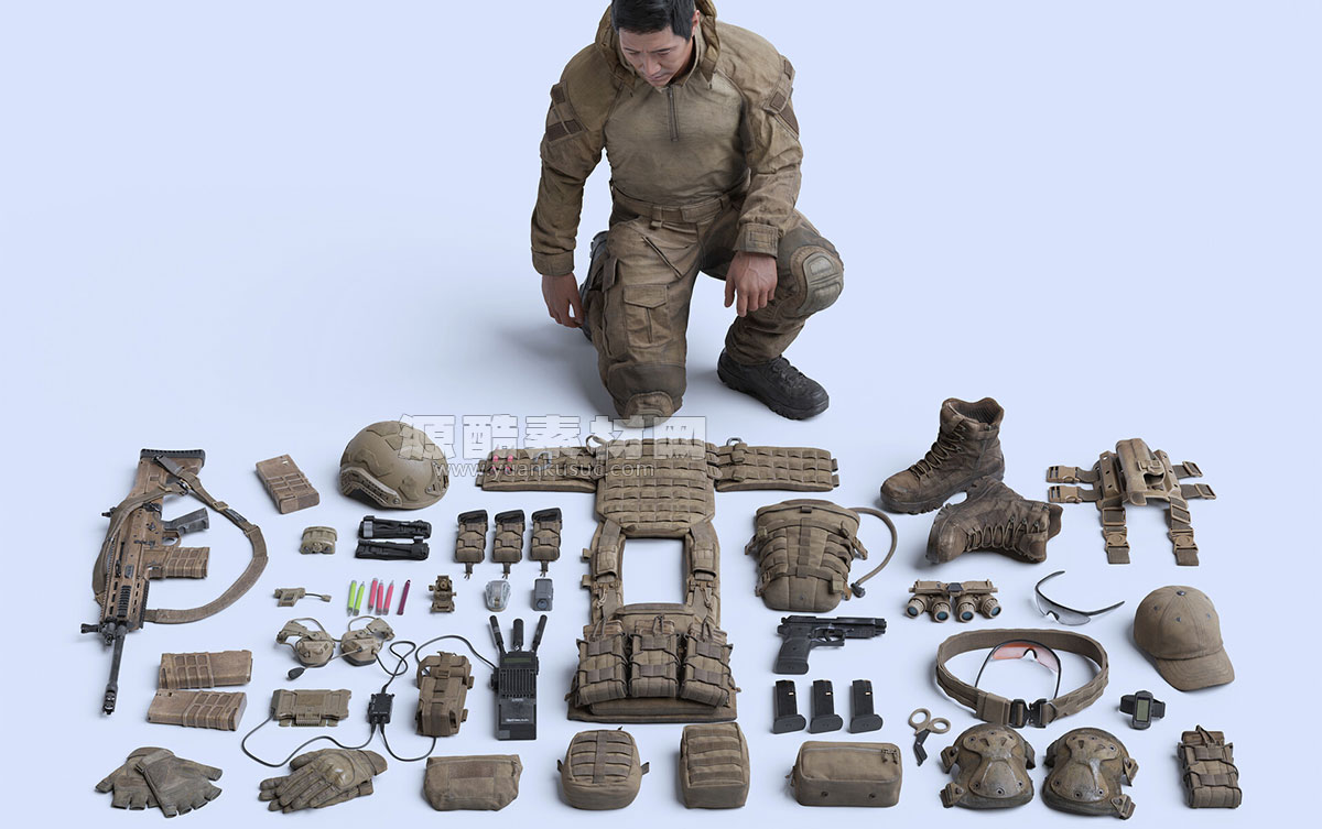 现代军事特种部队人物角色武器装备相关3D模型合集 BigMediumSmall-SPECIAL OPS（FBX/OBJ/UE格式）