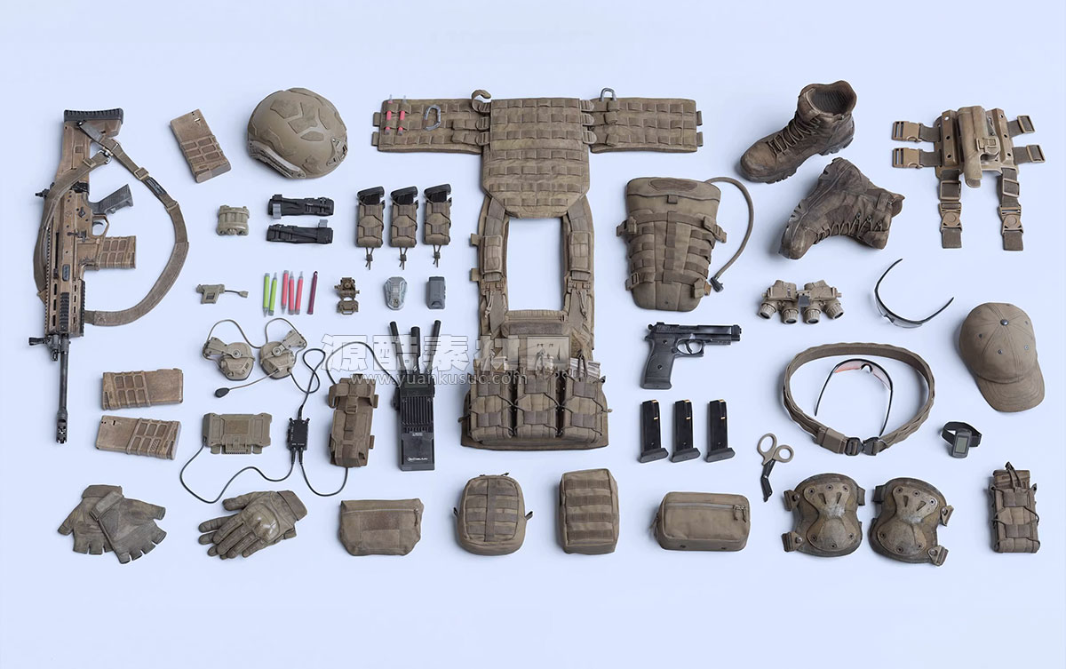 现代军事特种部队人物角色武器装备相关3D模型合集 BigMediumSmall-SPECIAL OPS（FBX/OBJ/UE格式）