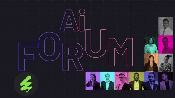 AE模板-会议宣传视频人物呼出线条介绍 Artificial Intelligence World Forum Promo