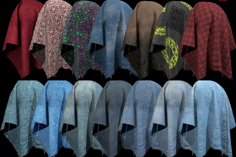 50款4K牛仔等织物布料纹理贴图 50 Fabric Smart Material + 4K PBR Texture Vol_2