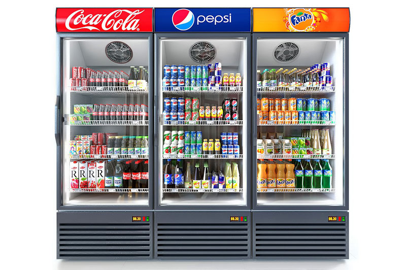 饮料冰柜模型商店冰箱模型3D模型 (C4D,FBX,Blender)