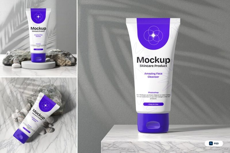 护肤品产品样机素材 (PSD) skincare-product-mockup