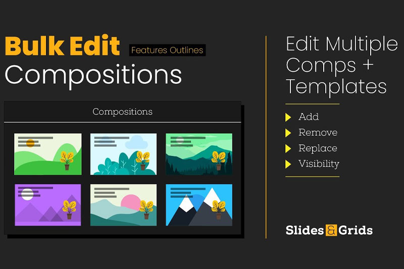 AE脚本-创建动态网格幻灯片视频墙展示动画 Slides & Grids v1.2.4 + 使用教程