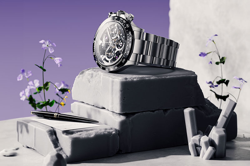 C4D工程-劳力士手表场景渲染工程劳力士手表C4D模型