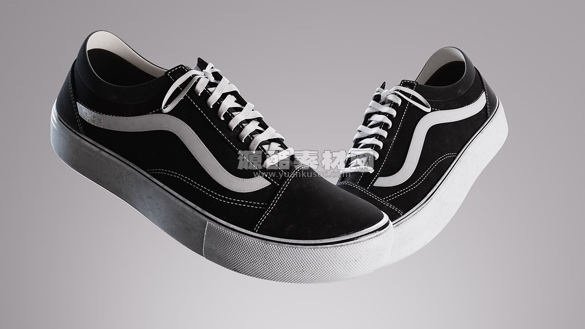 vans板鞋模型鞋子模型3D模型 (C4D,FBX,OBJ) Vans Old-Skool (3D Model)