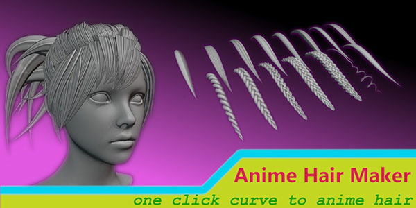 Blender插件-卡通漫画风格头发制作工具 Anime Hair Maker v1.5.4