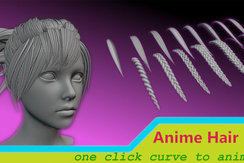 Blender插件-卡通漫画风格头发制作工具 Anime Hair Maker v1.5.4