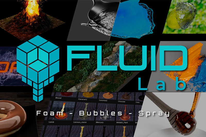 Blender插件-逼真模拟流体液体黏液特效插件 Fluidlab v1.1.0