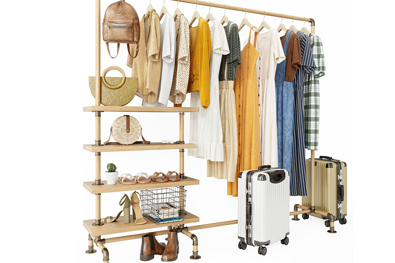 行李箱模型衣服鞋子模型3D模型 (C4D,FBX,Blend) Set of clothes 3D Model