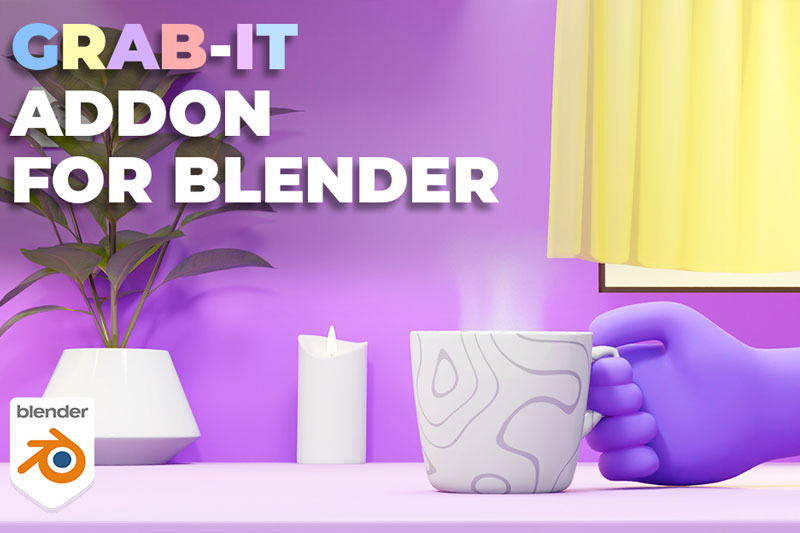 Blender插件-模型附加拾取交互动画工具 Grab-It v1.0.5