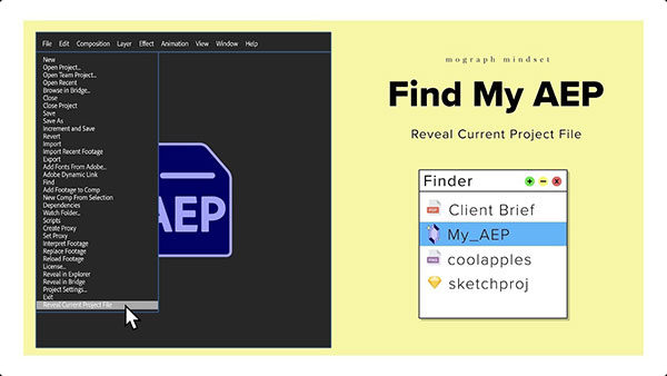 AE插件-快速查找项目工程文件存放位置工具 Find My AEP v2.6 Win/Mac