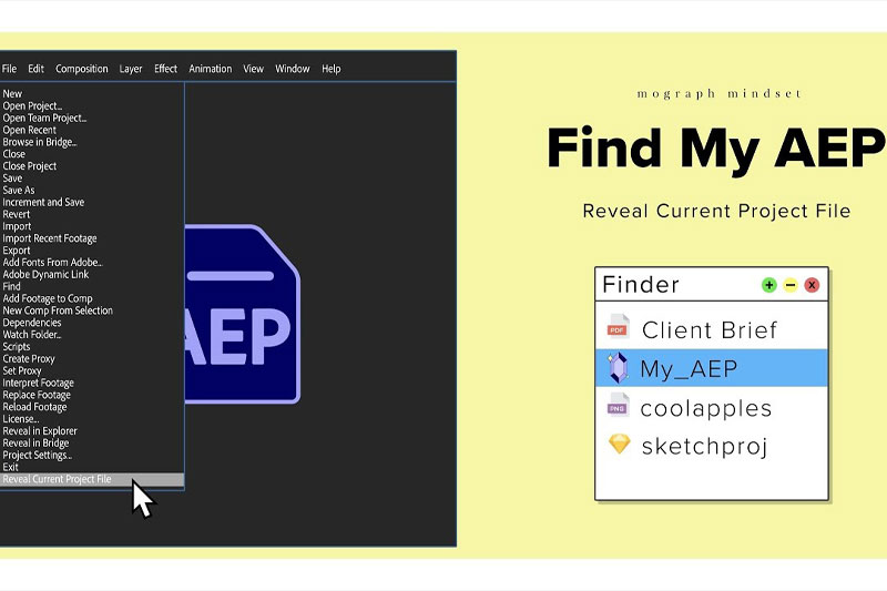 AE插件-快速查找项目工程文件存放位置工具 Find My AEP v2.6 Win/Mac