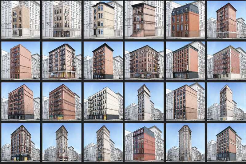 57个高品质欧洲风格建筑模型商店门店模型3D模型合集 (C4D,FBX,OBJ,MAX)