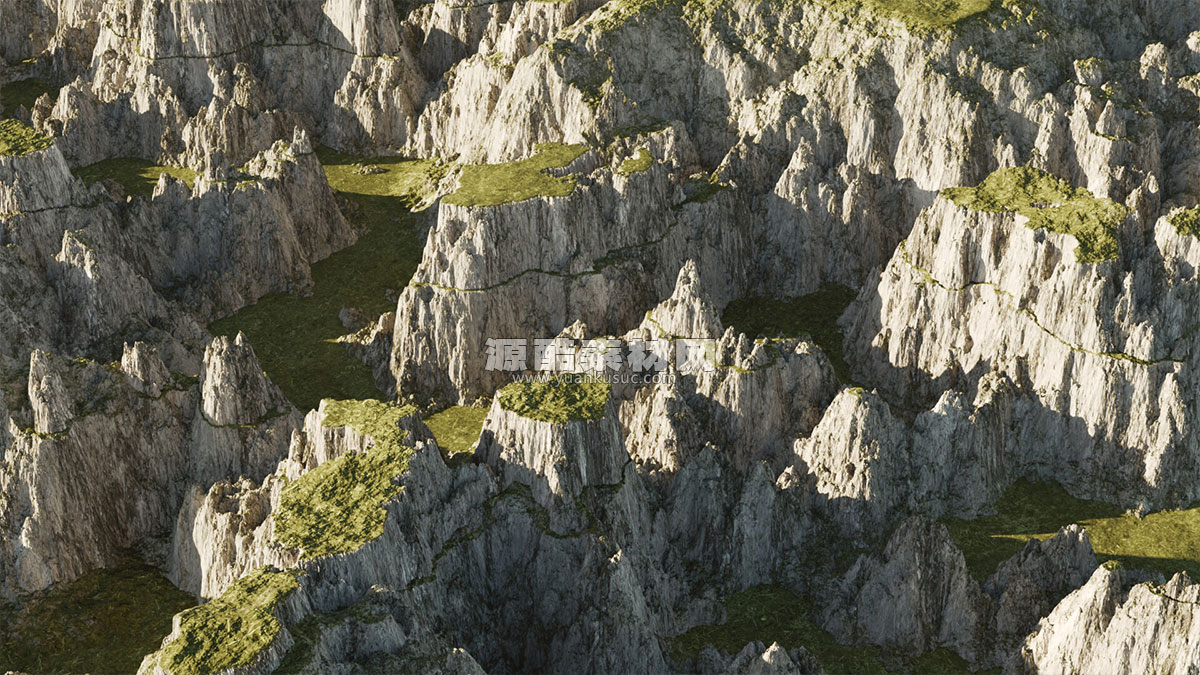 Blender预设-程序化生成地形景观山脉场景 Procedural Terrain Shader