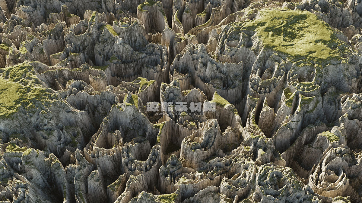 Blender预设-程序化生成地形景观山脉场景 Procedural Terrain Shader