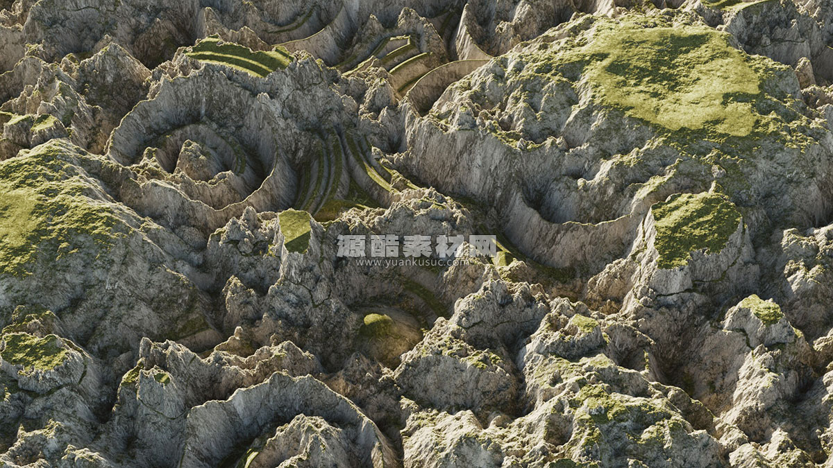 Blender预设-程序化生成地形景观山脉场景 Procedural Terrain Shader