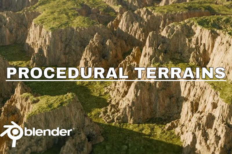Blender预设-程序化生成地形景观山脉场景 Procedural Terrain Shader
