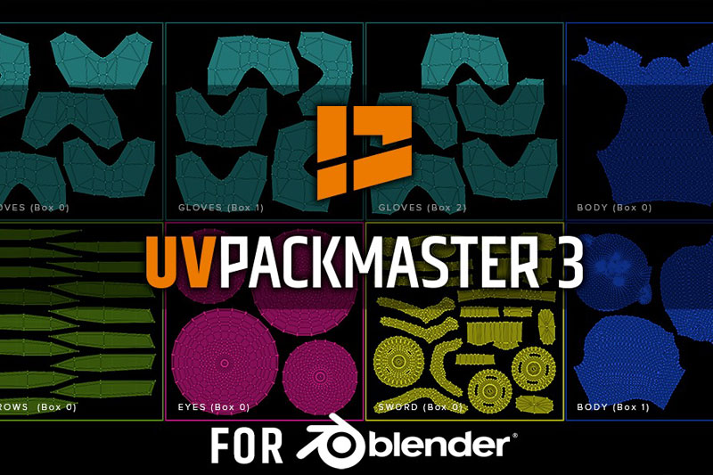 Blender插件-高效展UV贴图打包工具 UVPackmaster PRO v3.2.6