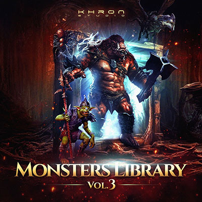 音效素材-奇幻游戏飞龙巨魔怪物嘶吼音效素材 Khron Studio Monster Library Vol 3