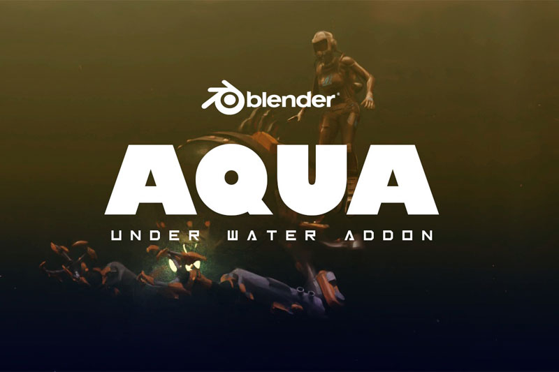 Blender插件-模拟真实水下环境场景 Aqua Under Water Addon v1.2.2