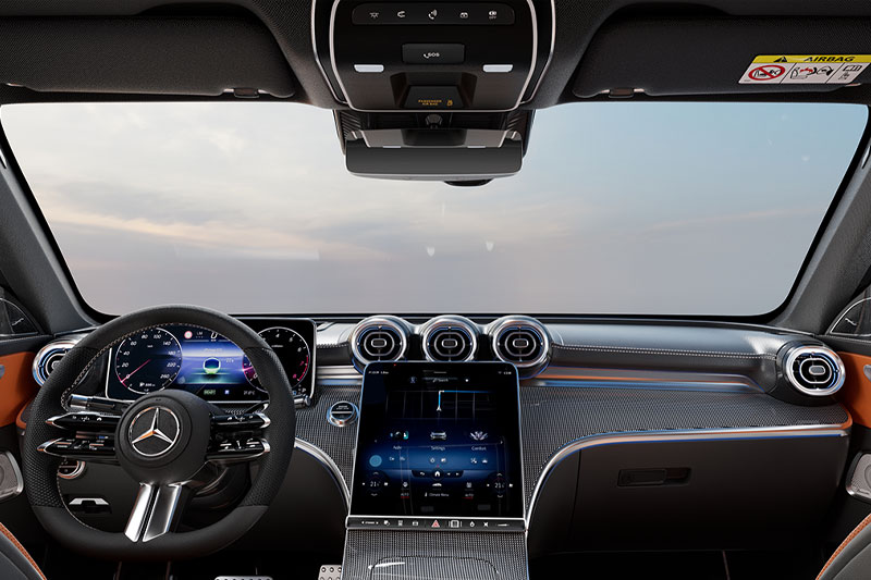 C4D工程-奔驰汽车内饰渲染工程汽车内饰C4D模型