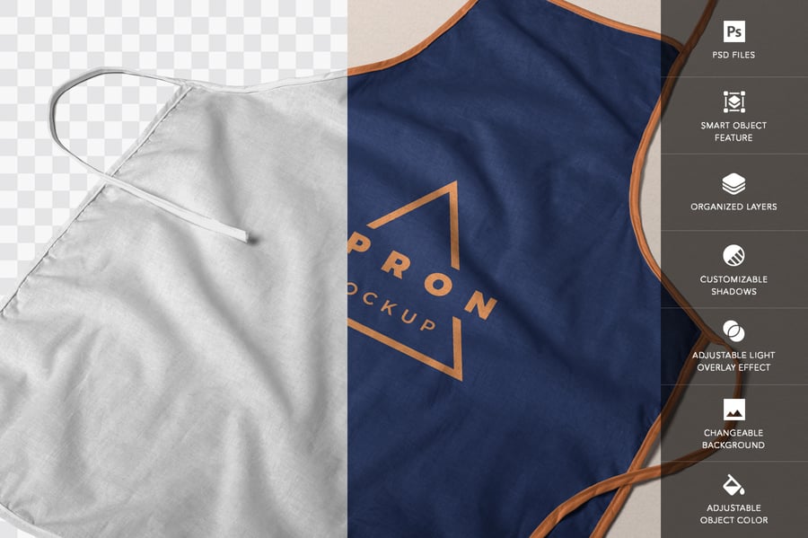 围裙样机素材 (PSD) apron-mockup