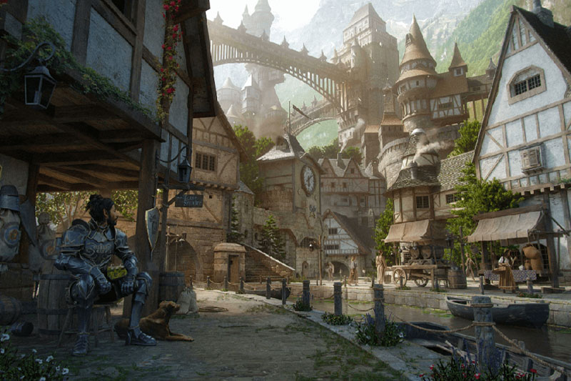 魔法王国童话村庄房子城堡建筑模型3D模型 (C4D,Blender,FBX,obj,UE) kitbash3d enchanted