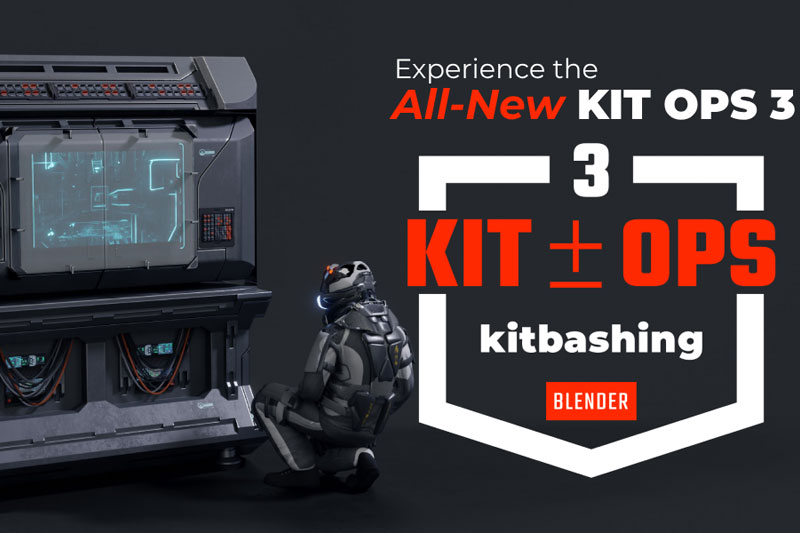 Blender插件-硬表面建模贴花材质资产库 Kit Ops 3 Pro v3.022