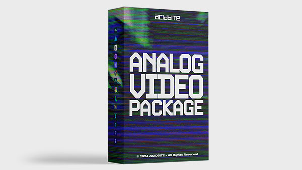 视频素材-复古老电影噪点故障取景器叠加素材 AcidBite – Analog Video Package