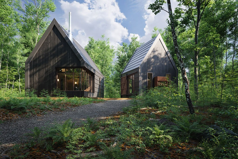 Blender森林现代房屋场景模型3D模型资产 15Th Anniversary Scene For