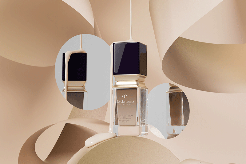 C4D工程-美妆粉底液场景渲染工程化妆品模型C4D模型