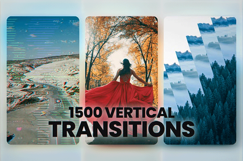 AE模板-社交媒体竖屏视频转场预设包 1500+ Vertical Transitions