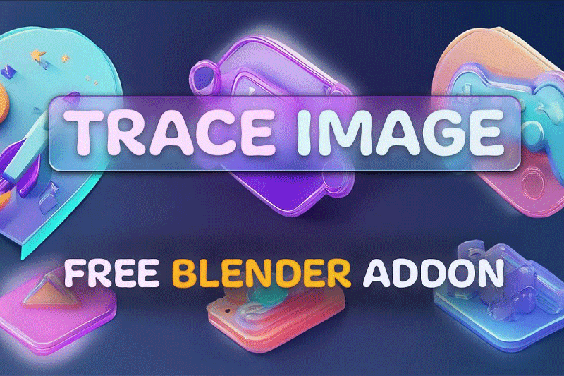 Blender插件-图片转三维图形工具 Image Trace Generator v1.0.0
