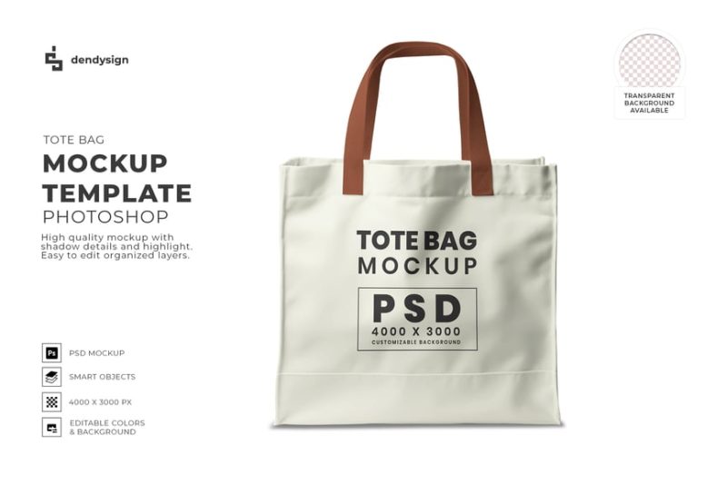 手提袋样机素材 (PSD) tote-bag-mockup-template