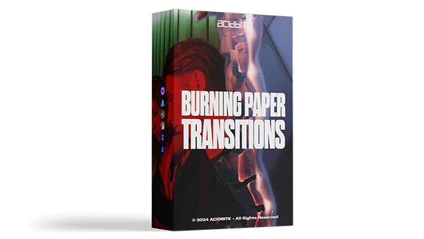 视频素材-24个真实火焰燃烧纸张视频转场素材 AcidBite – Burning Paper Transitions