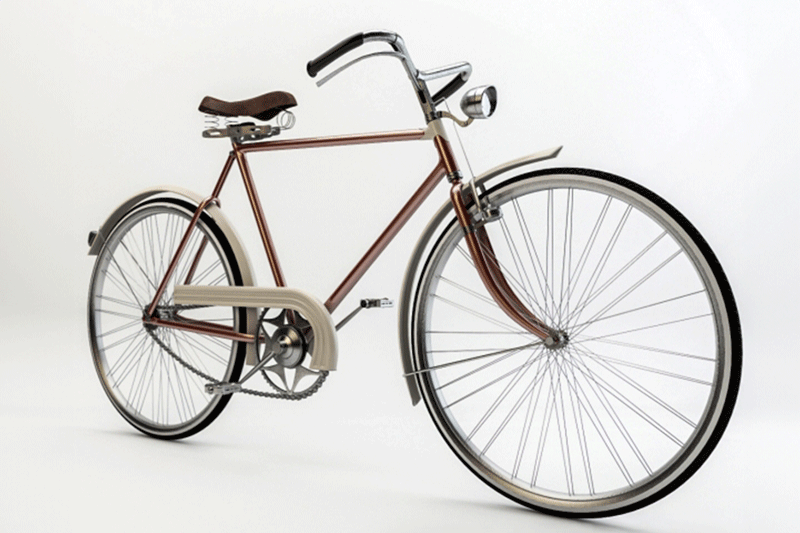 老式自行车模型3D模型 (C4D,FBX,Blend)