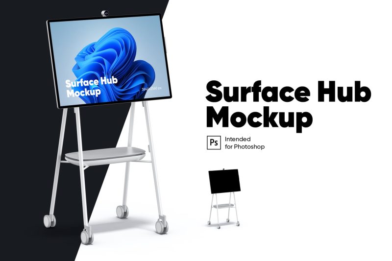 Surface Hub 电脑样机素材 (PSD,PNG) surface-hub-mockup