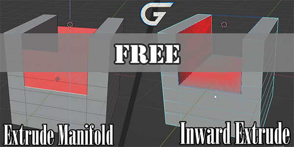 Blender插件-拉伸布尔插件 Inward Extrude V1.0.3