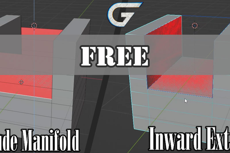 Blender插件-拉伸布尔插件 Inward Extrude V1.0.3