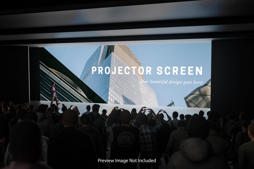 投影仪屏幕样机素材 (PSD) projector-screen-mockup