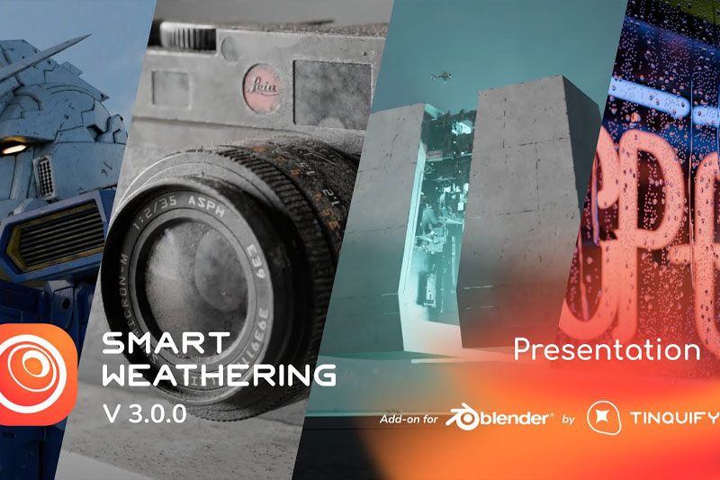 Blender插件-模型划痕污迹做旧效果 Smart Weathering v3.0.1