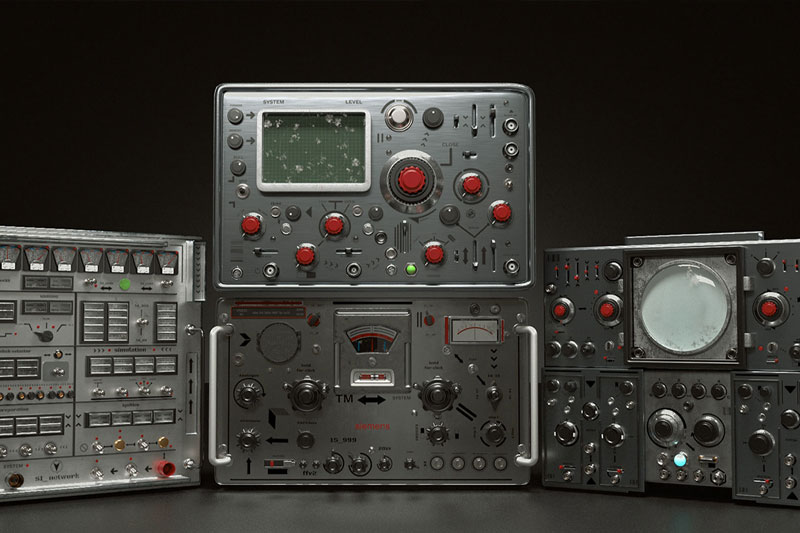 8款机械仪器控制面板模型3D模型 (C4D,FBX,OBJ,Max)