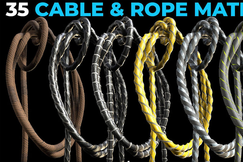 35款绳子贴图绳索贴图电线缆贴图材质